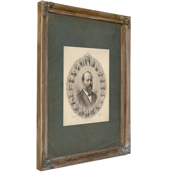 The Presidents of Usa 19th Century — Verdigris Framed Canvas Print | Bella Frye
