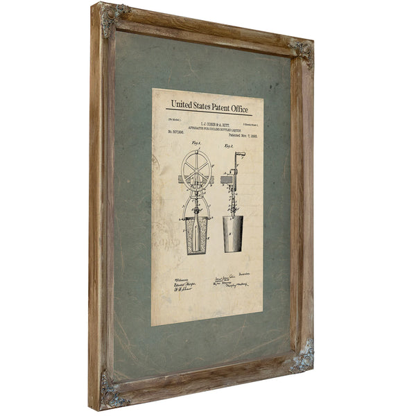 The Cobin Hitt Cooling Apparatus Patent Print — Framed Wall Art Room View | Bella Frye