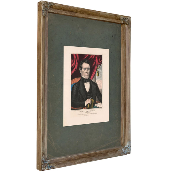 William R King Democratic Candidate for Vice President of the United States 1852 — Verdigris Framed Canvas Print | Bella Frye