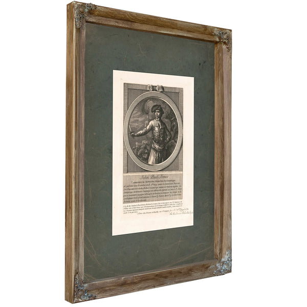 John Paul Jones Commodore Au Service Des Etats Unis De Lame╠ürique 178s — Verdigris Framed Canvas Print | Bella Frye