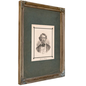 Charles Sumner 1874 — Verdigris Framed Canvas Print | Bella Frye