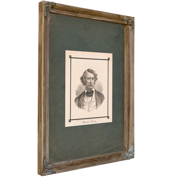 Charles Sumner 1874 — Verdigris Framed Canvas Print | Bella Frye