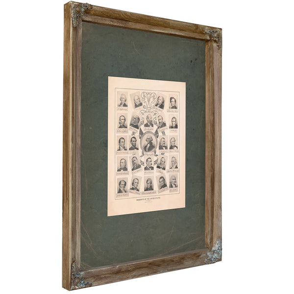 Presidents of the United States 1898 — Verdigris Framed Canvas Print | Bella Frye