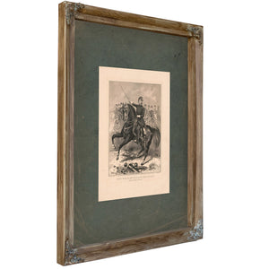 General George Brinton Mcclellan and Staff Before Yorktown Va April 1862 1862 — Verdigris Framed Canvas Print | Bella Frye