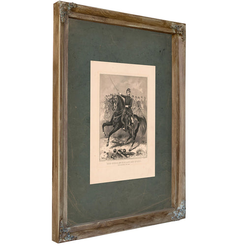 General George Brinton Mcclellan and Staff Before Yorktown Va April 1862 1862 — Verdigris Framed Canvas Print | Bella Frye