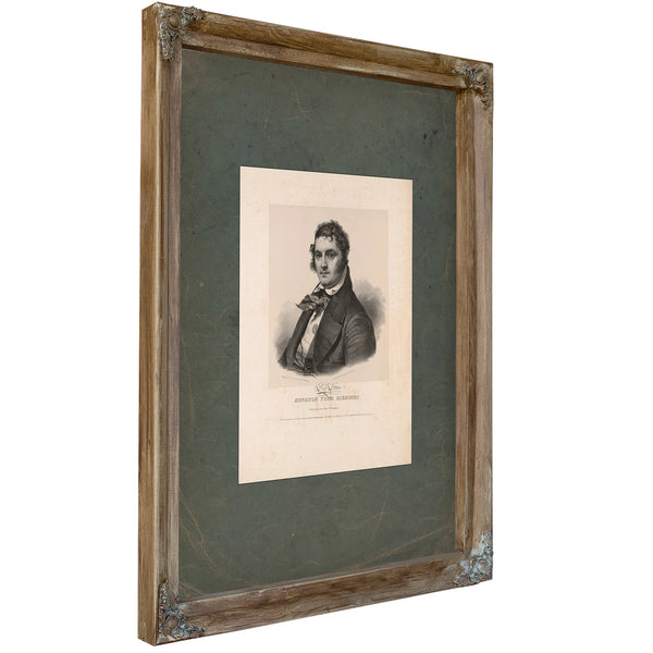 Lewis F Linn Senator From Missouri 1837 — Verdigris Framed Canvas Print | Bella Frye