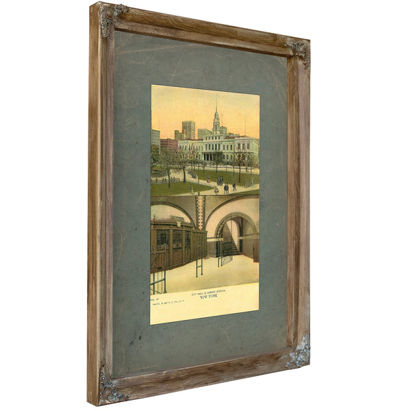 The Underground Passage at City Hall — Verdigris Framed Canvas Print | Bella Frye