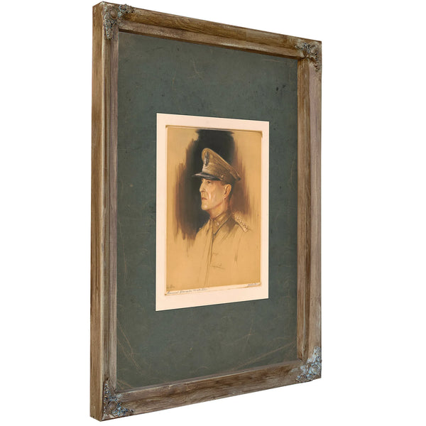General Douglas Macarthur 2th Century — Verdigris Framed Canvas Print | Bella Frye