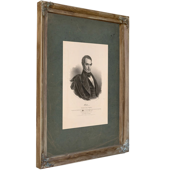 William Cabell Rives Senator From Virginia 1839 — Verdigris Framed Canvas Print | Bella Frye