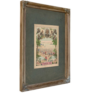 From the Plantation to the Senate 1883 — Verdigris Framed Canvas Print | Bella Frye