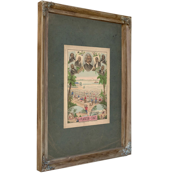 From the Plantation to the Senate 1883 — Verdigris Framed Canvas Print | Bella Frye