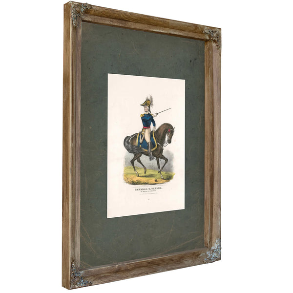 General Z Taylor the Hero of the Rio Grande 1846 — Verdigris Framed Canvas Print | Bella Frye