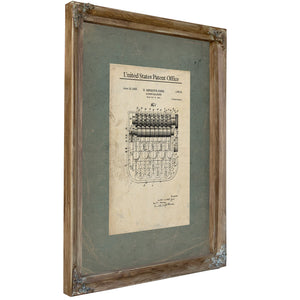 The Arithmeticians Engine — Patent Blueprint of Mechanical Calculation — Framed Wall Art Room View | Bella Frye