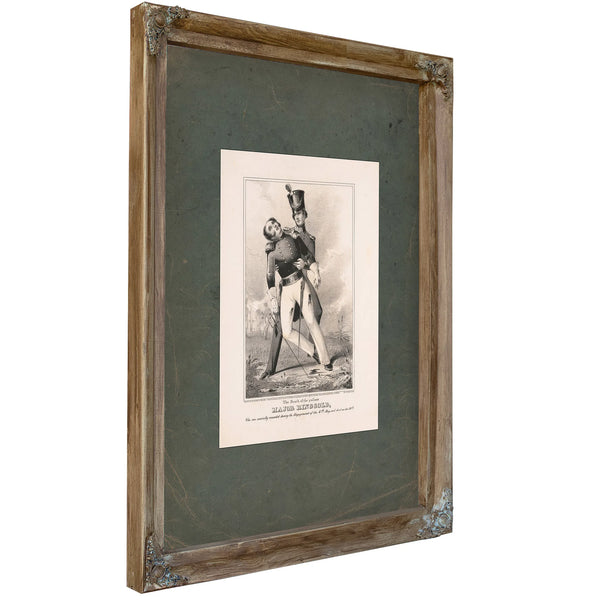 The Death of the Gallant Major Ringgold 1846 — Verdigris Framed Canvas Print | Bella Frye