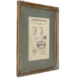 The Atwood Apparatus Blueprint for Liquid Clarity — Verdigris Framed Canvas Print | Bella Frye