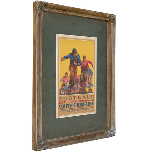 Football Notre Dame South Bend by South Shore Line Dpla — Verdigris Framed Canvas Print | Bella Frye