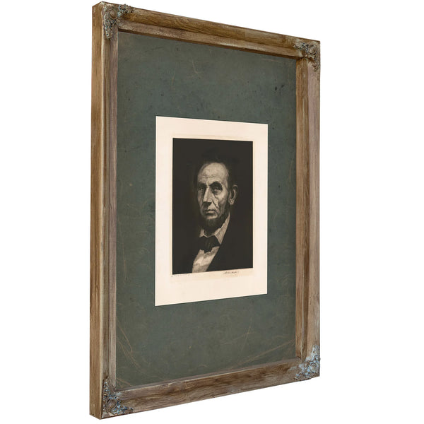 Abraham Lincoln 1917 — Verdigris Framed Canvas Print | Bella Frye