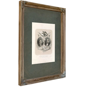Lincoln and Hamlin 186 — Verdigris Framed Canvas Print | Bella Frye
