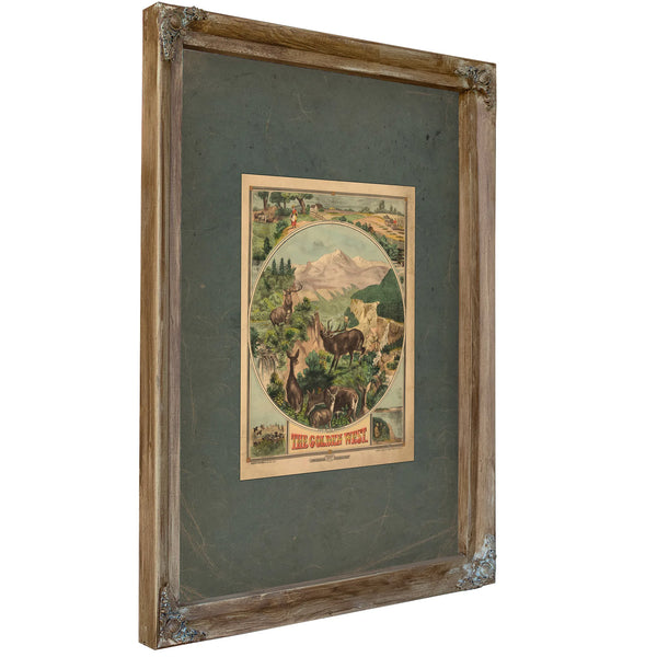 The Golden West 19th Century — Verdigris Framed Canvas Print | Bella Frye