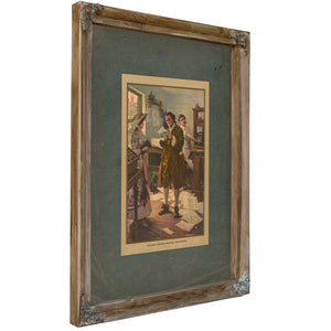 Benjamin Franklin Printer Philadelphia 1914 — Verdigris Framed Canvas Print | Bella Frye