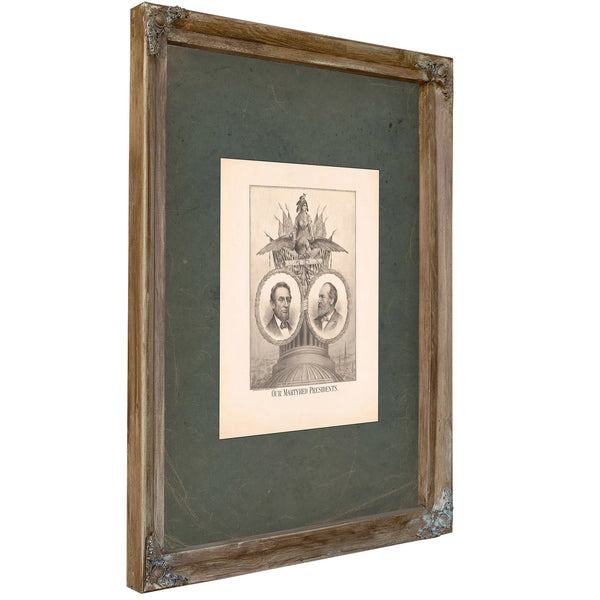 Our Martyred Presidents 1881 — Verdigris Framed Canvas Print | Bella Frye