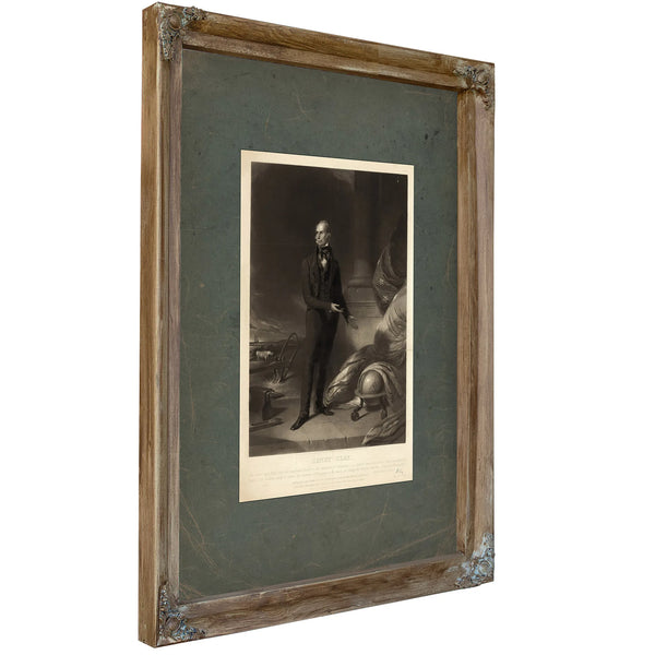 Henry Clay 1843 — Verdigris Framed Canvas Print | Bella Frye