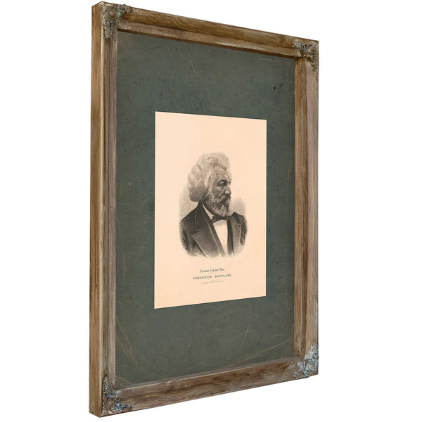 Eminent Colored Men Frederick Douglass 1884 — Verdigris Framed Canvas Print | Bella Frye