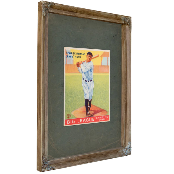 Baberuthgoudeycard2 — Verdigris Framed Canvas Print | Bella Frye