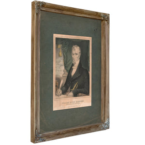 William Henry Harrison_ Ninth President of the United States 1835 1856 — Verdigris Framed Canvas Print | Bella Frye