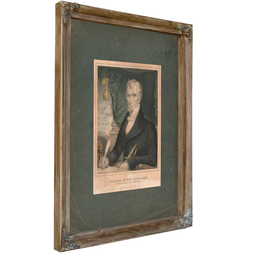 William Henry Harrison_ Ninth President of the United States 1835 1856 — Verdigris Framed Canvas Print | Bella Frye