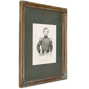 Brigadier General Franz Sigel Us Army 1861 — Verdigris Framed Canvas Print | Bella Frye