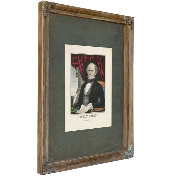 Charles F Adams Free Soil Candidate for Vice President 1848 — Verdigris Framed Canvas Print | Bella Frye