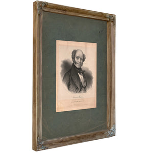 Martin Van Buren President of the United States 1839 — Verdigris Framed Canvas Print | Bella Frye