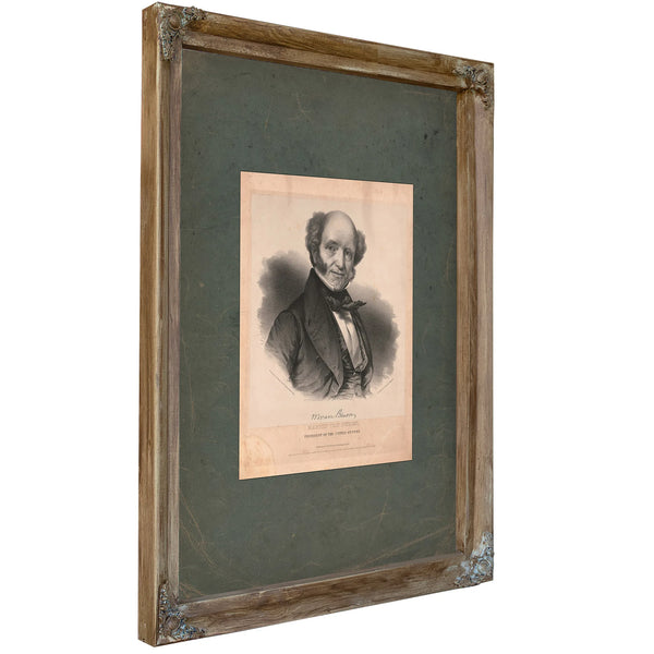 Martin Van Buren President of the United States 1839 — Verdigris Framed Canvas Print | Bella Frye