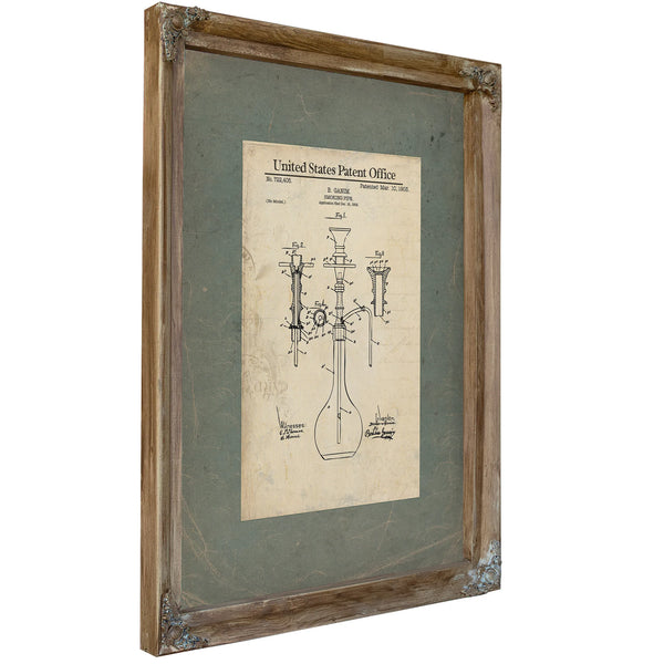 The Ganim Apparatus Patent for Oriental Smoke & Vapor — Framed Wall Art Room View | Bella Frye