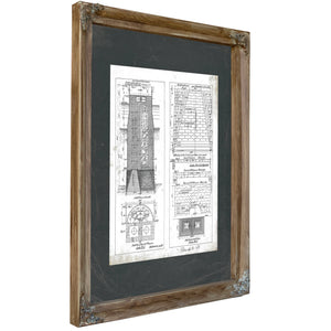 The Sunken Chamber Baltimore Caisson Engineering Blueprint — Verdigris Framed Canvas Print | Bella Frye