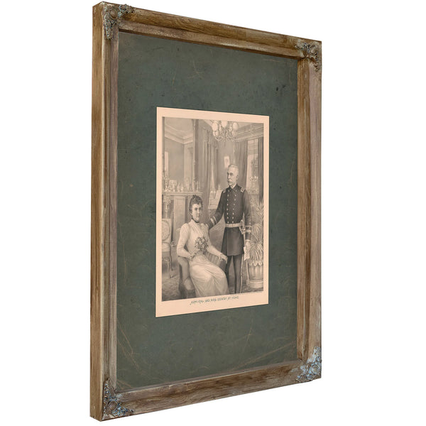 Admiral George Dewey and Mrs Susan Boardman Goodwin Dewey at Home 19 — Verdigris Framed Canvas Print | Bella Frye
