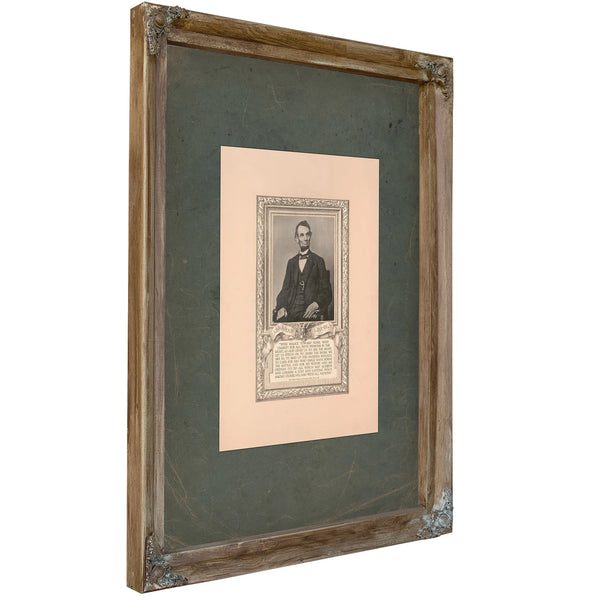 Abraham Lincoln 1918 — Verdigris Framed Canvas Print | Bella Frye