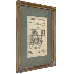 The Wittemann Brewing Apparatus Victorian Beer Finishing Patent Blueprint — Framed Wall Art Room View | Bella Frye