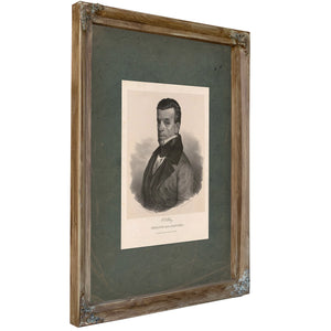 Cc Clay Senator From Alabama 19th Century — Verdigris Framed Canvas Print | Bella Frye