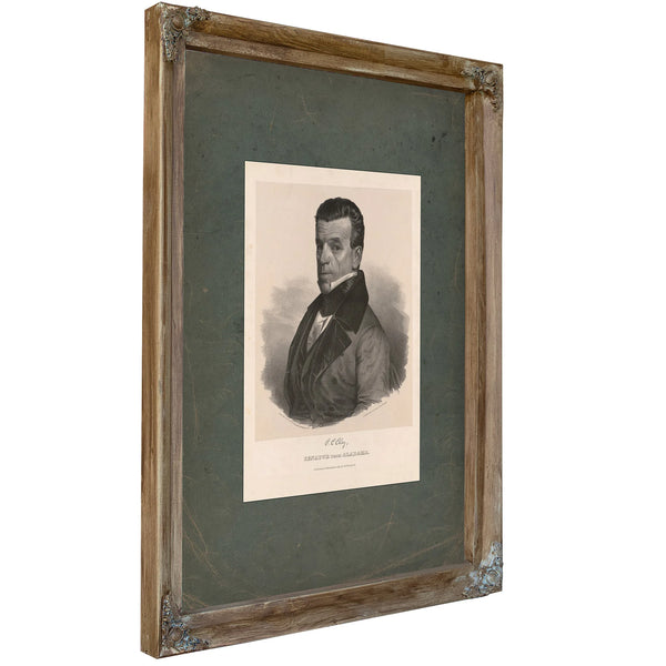 Cc Clay Senator From Alabama 19th Century — Verdigris Framed Canvas Print | Bella Frye