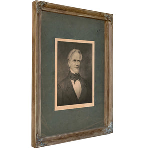 Horace Mann 19th Century — Verdigris Framed Canvas Print | Bella Frye