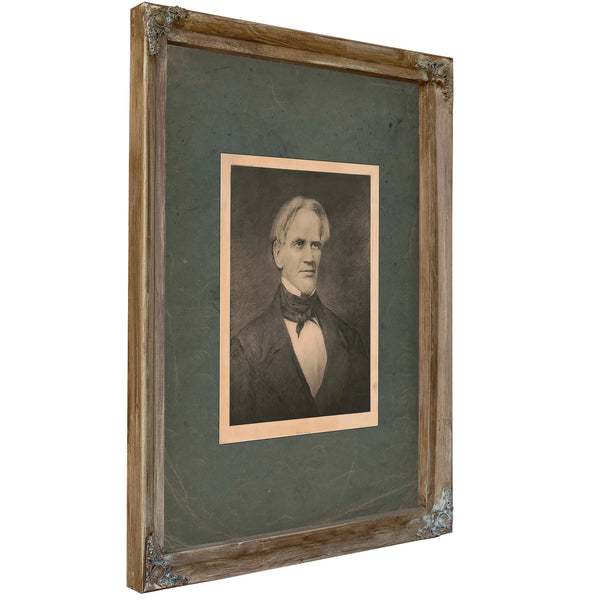Horace Mann 19th Century — Verdigris Framed Canvas Print | Bella Frye
