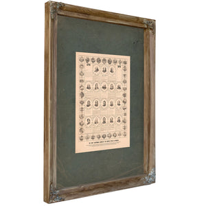 The First Centennial Record of the United States of America 1876 — Verdigris Framed Canvas Print | Bella Frye