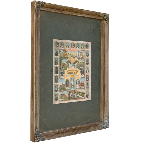 Evolution of the African Race 19 — Verdigris Framed Canvas Print | Bella Frye