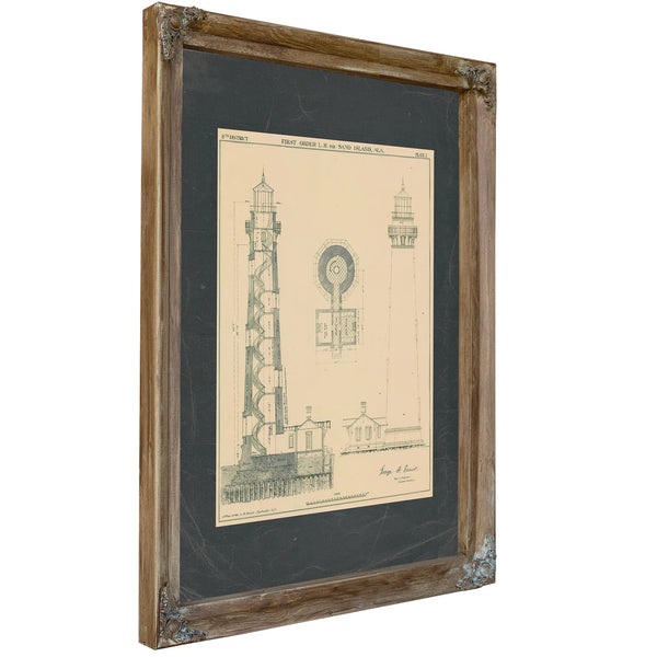 Sand Island Light Station Blueprint 8th District Engineering Drawings