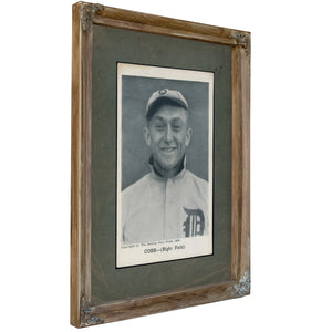 Detroit Free Press Ty Cobb — Verdigris Framed Canvas Print | Bella Frye