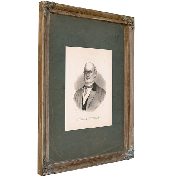 Horace Greeley 187 — Verdigris Framed Canvas Print | Bella Frye