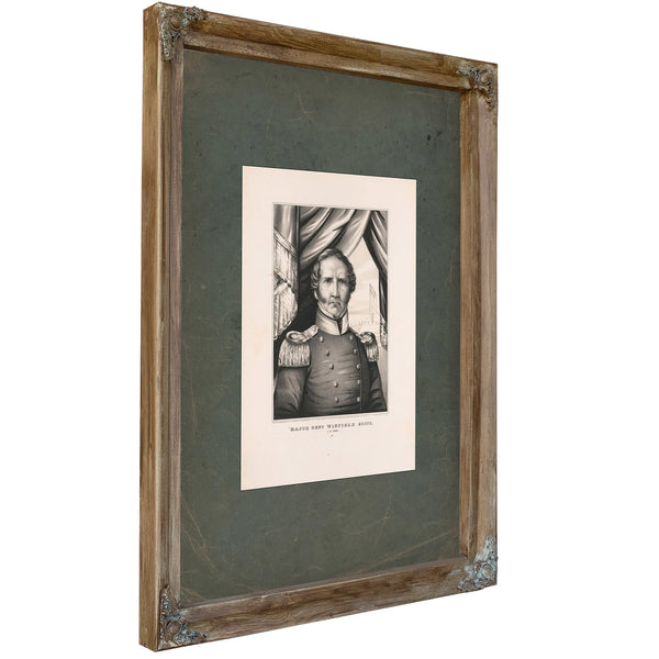 Major General Winfield Scott 1847 — Verdigris Framed Canvas Print | Bella Frye