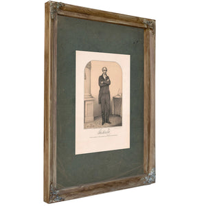 Sam Houston 1852 — Verdigris Framed Canvas Print | Bella Frye
